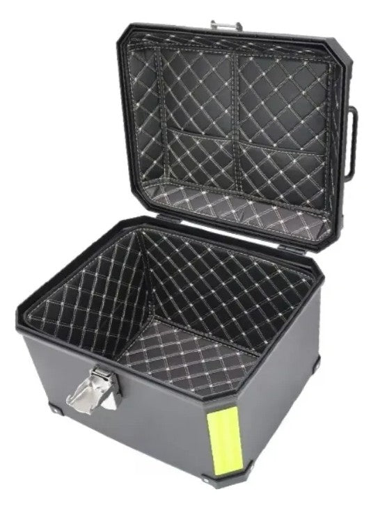 Maleta Moto ABS Top Case 57 Litros, Respaldo + Forro