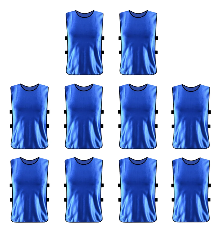 Pack X10 Chaleco Deportivo Peto Multiuso Para Adultos Futbol Universal (Colores)