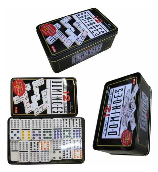 Domino Juego Chancho 12 Caja Metálica 91 Piezas