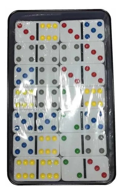 Domino Juego Chancho 12 Caja Metálica 91 Piezas