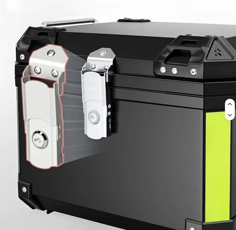 Maleta Moto ABS Top Case 45 Litros, Respaldo + Forro