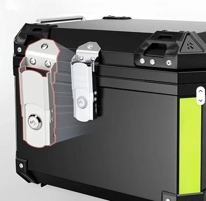 Maleta Moto ABS Top Case 45 Litros, Respaldo + Forro