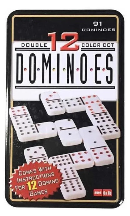 Domino Juego Chancho 12 Caja Metálica 91 Piezas