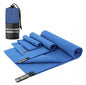 Set 3 Toalla Baño Viaje Microfibra Secado Rápido + Bolso (Colores)