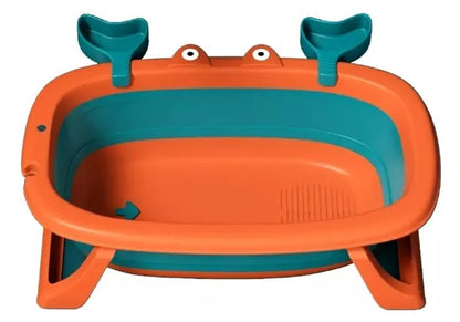 Tina Para Bebé Bañera Plegable Modelo Cangrejo + Malla Reforzada (Colores)