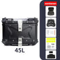 Top Case Aluminio 45 litros Negro, Con Respaldo