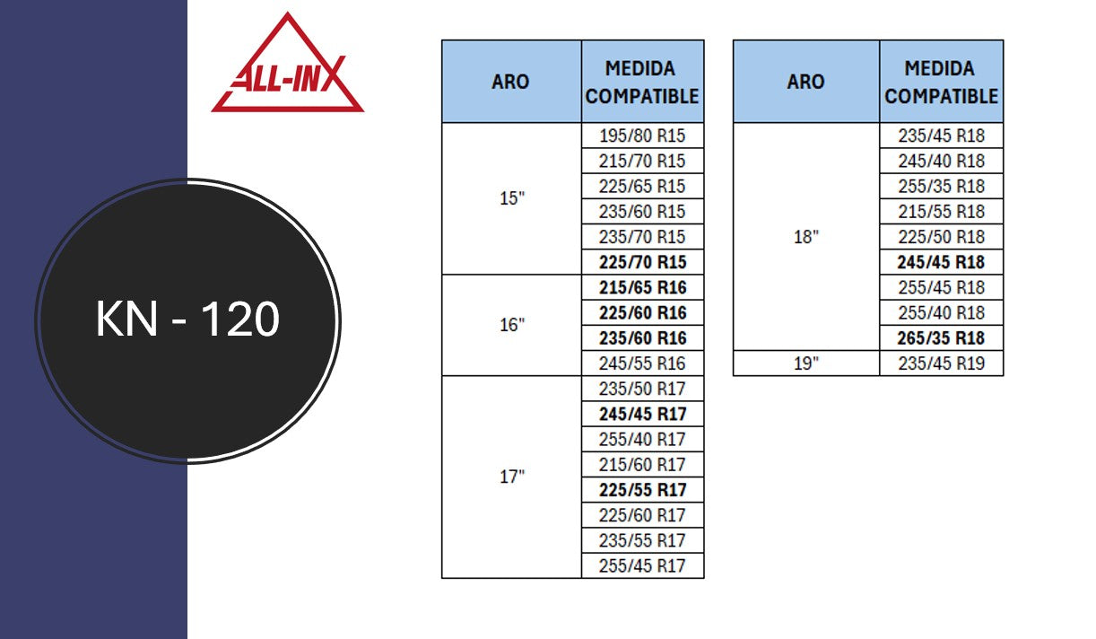 Cadenas Para Nieve Y Hielo De Fácil Montaje Kn120 con Maleta