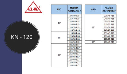 Cadenas Para Nieve Y Hielo De Fácil Montaje Kn120 con Maleta