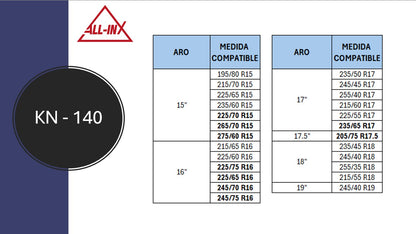 Cadenas Para Nieve Y Hielo De Fácil Montaje Kn140 Con Maleta