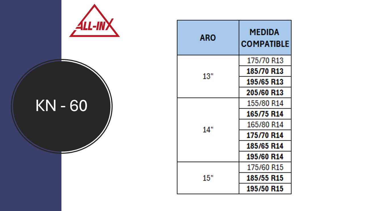Cadenas Para Nieve Y Hielo De Fácil Montaje Kn60 Con Maleta