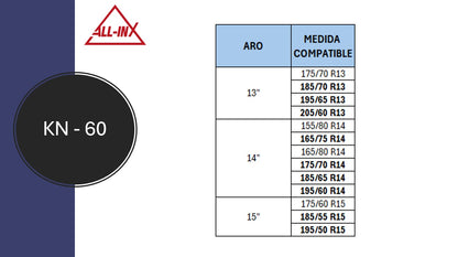 Cadenas Para Nieve Y Hielo De Fácil Montaje Kn60 Con Maleta