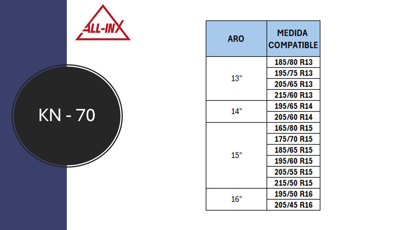 Cadenas Para Nieve Y Hielo De Fácil Montaje Kn70 Con Maleta