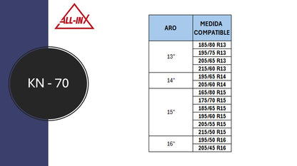 Cadenas Para Nieve Y Hielo De Fácil Montaje Kn70 Con Maleta