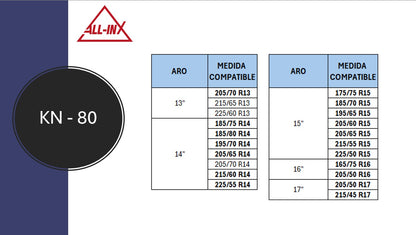 Cadenas Para Nieve Y Hielo De Fácil Montaje Kn80 Con Maleta